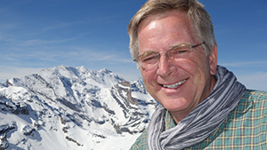 Rick Steves, relaxing in the Swiss Alps