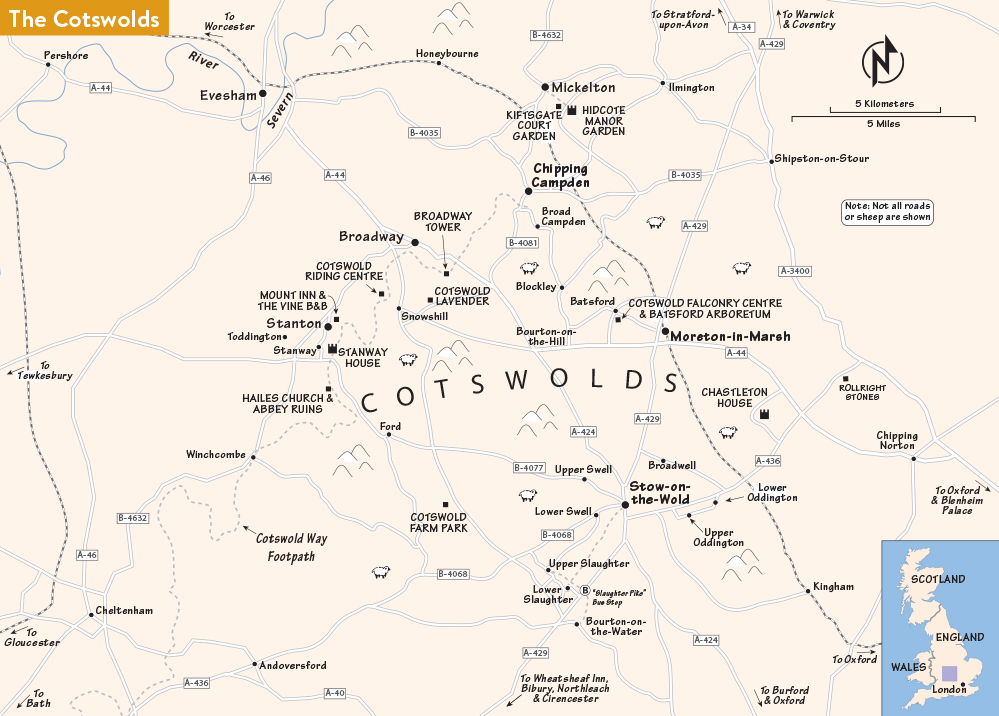 Cotswolds map