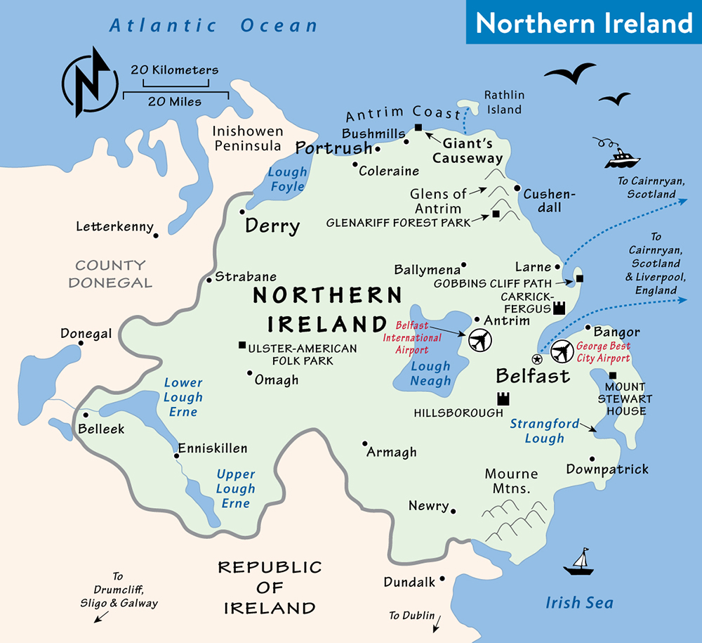 Northern Ireland map