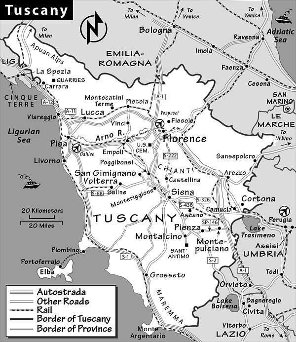 Tuscany map