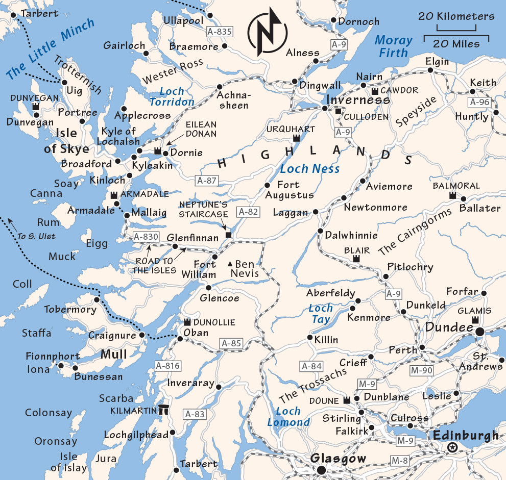 Scotland Highlands map